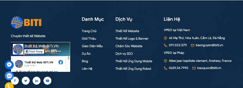 giao diện một website