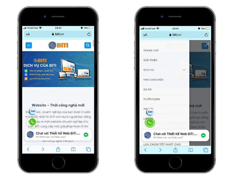 giao diện một website