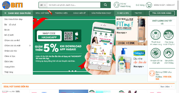 giao diện một website