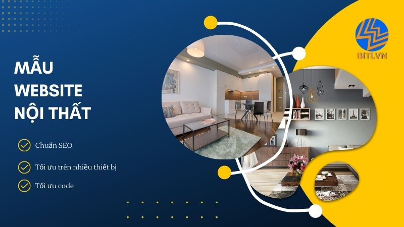 Mẫu website nội thất đẹp, bố cục rõ ràng