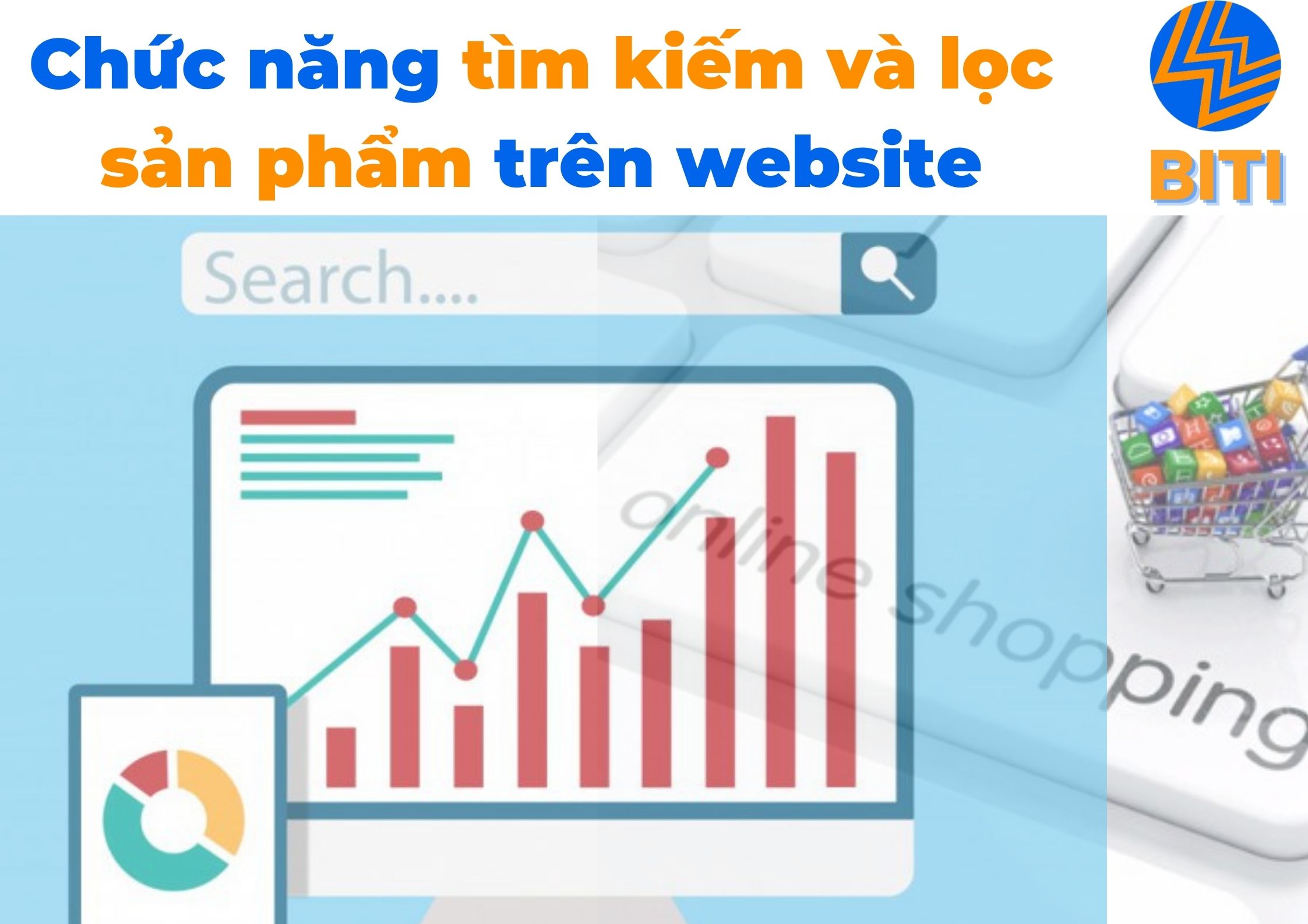 chức năng tìm kiếm và lọc sản phẩm trên website