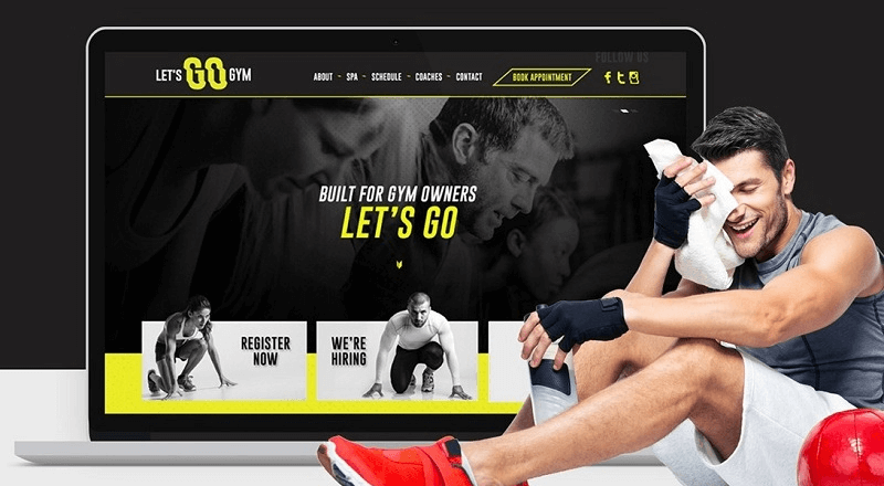 thiết kế website phòng tập gym