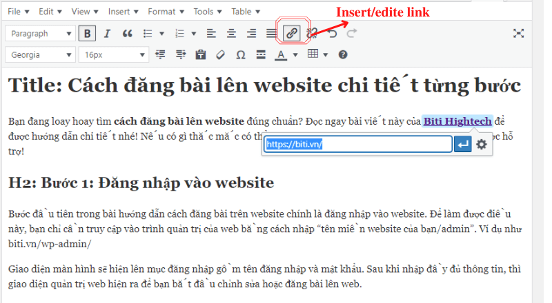 Cách đăng bài lên website