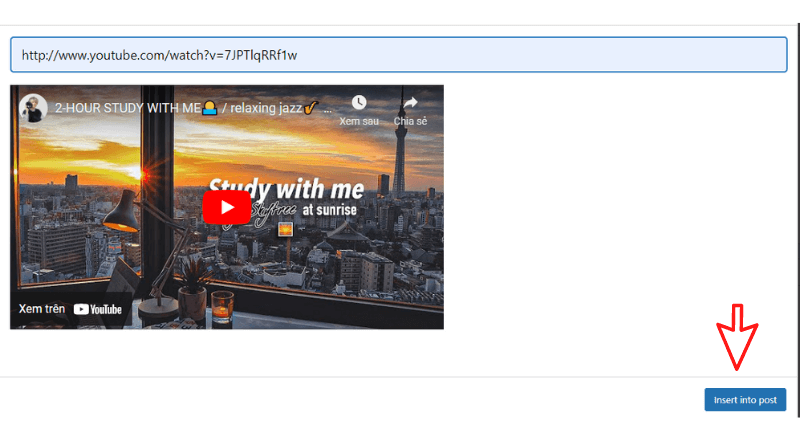Nhúng video youtube vào website