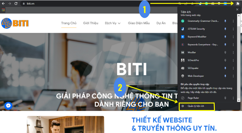 Kích thước website chuẩn