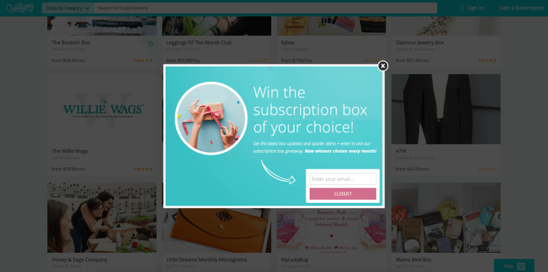 Pop up trên website