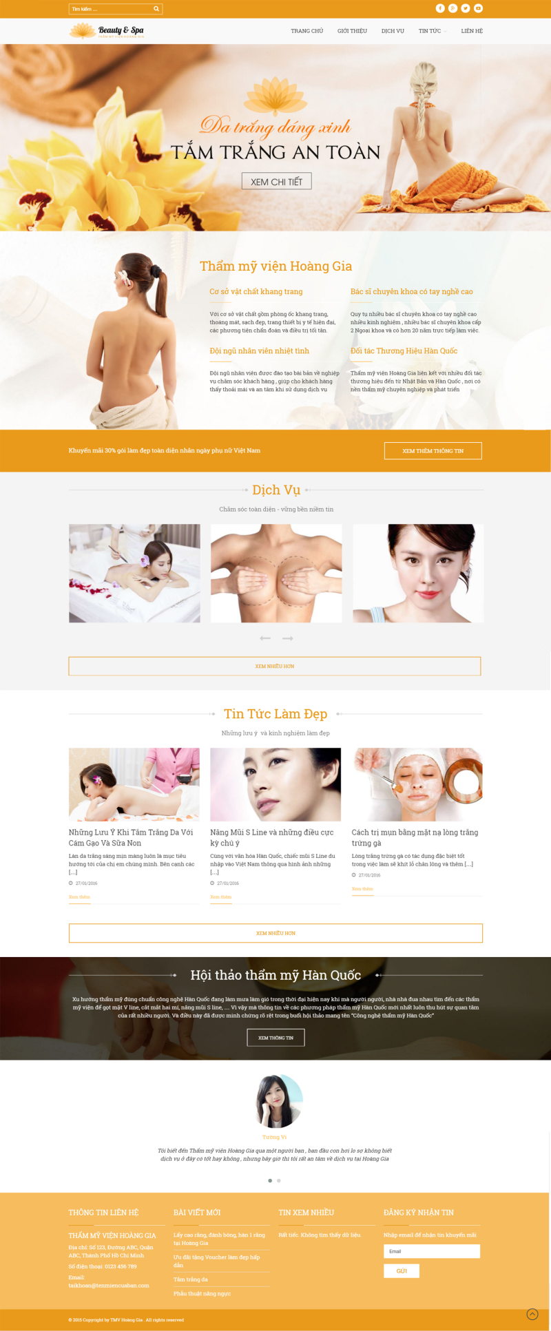thiết kế website spa