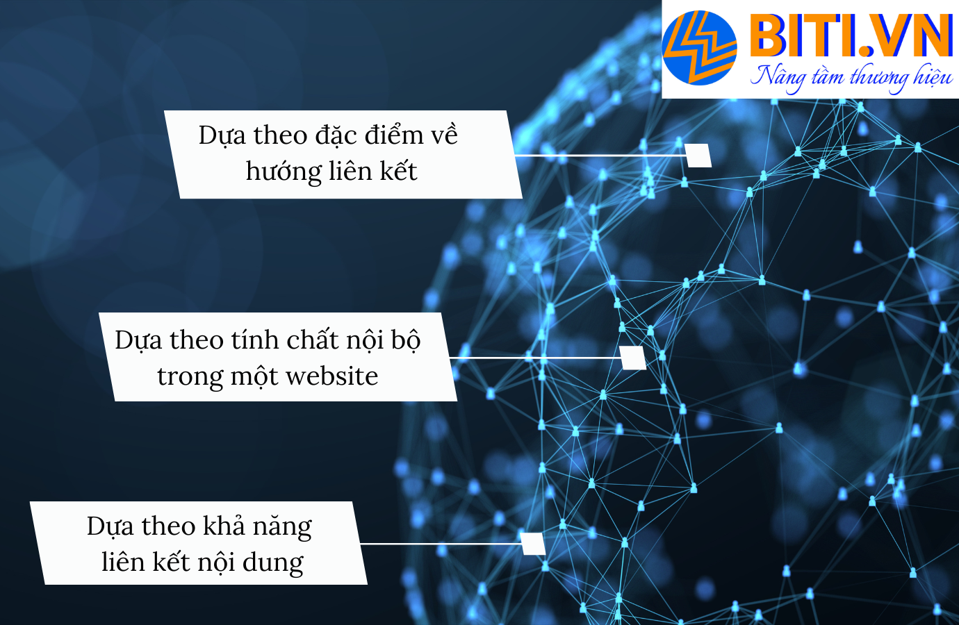 Chúng ta có thể phân loại link dựa theo nhiều đặc điểm khác nhau